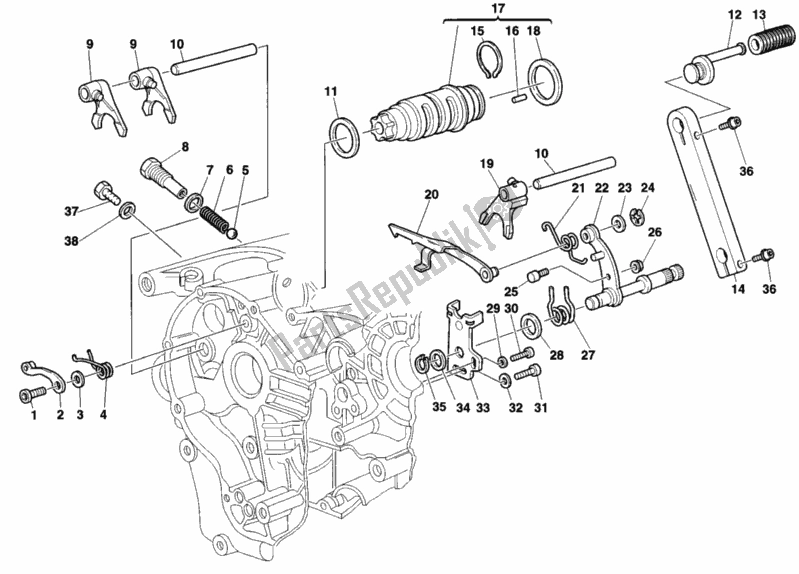 Toutes les pièces pour le Mécanisme De Changement De Vitesse du Ducati Superbike 748 R Single-seat 1998
